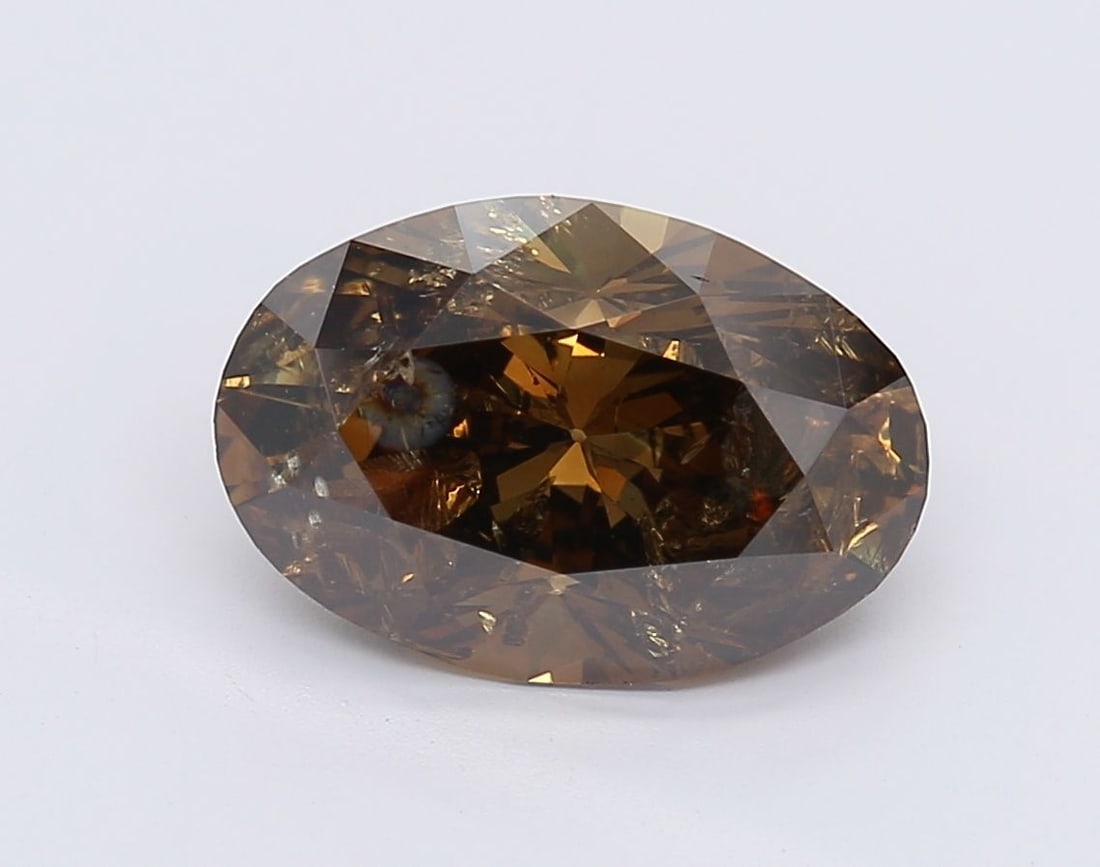 Loose Diamond - OVAL 2.21ct Fancy Dark Yellowish Brown: Loose Diamond - OVAL 2.21ct Fancy Dark Yellowish Brown Source: Natural Shape: OVAL Carats: 2.21 Color: Fancy Dark Yellowish Brown Certification: GIA Video: