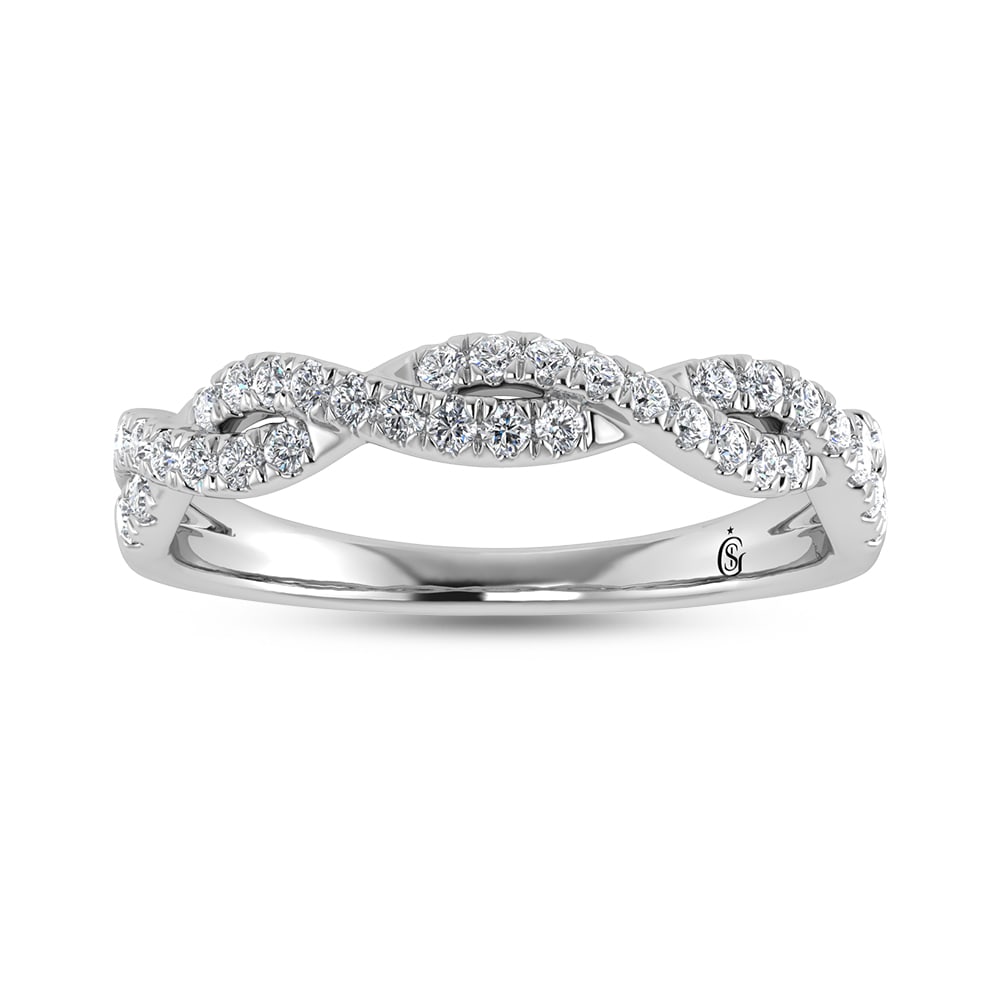 14K White Gold Diamond 1/4 Ct.Tw. Fashion Ring: 14K White Gold Diamond 1/4 Ct.Tw. Fashion Ring 14k White Gold Stone Color: G-h Stone Clarity: Si3 Each ring is presented in standard size 6.5. Complimentary resizing is available between sizes 510