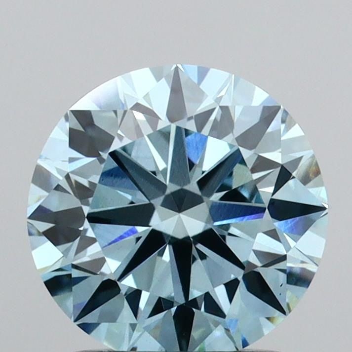 Loose Diamond - ROUND 1.51ct Fancy Intense Blue VS1: Loose Diamond - ROUND 1.51ct Fancy Intense Blue VS1 Source: This is a real non-mined Diamond that has been grown in a lab Shape: ROUND Carats: 1.51 Color: Fancy Intense Blue Certification: IGI Video:
