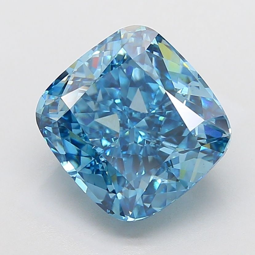 Loose Diamond - CUSHION MODIFIED 9.54ct Fancy Vivid Blue VS1: Loose Diamond - CUSHION MODIFIED 9.54ct Fancy Vivid Blue VS1 Source: This is a real non-mined Diamond that has been grown in a lab Shape: CUSHION MODIFIED Carats: 9.54 Color: Fancy Vivid Blue Certific