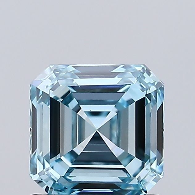 Loose Diamond - ASSCHER 0.85ct Fancy Intense Greenish Blue VVS2: Loose Diamond - ASSCHER 0.85ct Fancy Intense Greenish Blue VVS2 Source: This is a real non-mined Diamond that has been grown in a lab Shape: ASSCHER Carats: 0.85 Color: Fancy Intense Greenish Blue Cer