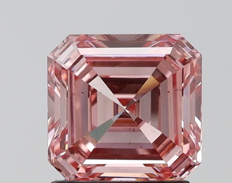 Loose Diamond - ASSCHER 2.01ct Fancy Intense Pink VS2: Loose Diamond - ASSCHER 2.01ct Fancy Intense Pink VS2 Source: This is a real non-mined Diamond that has been grown in a lab Shape: ASSCHER Carats: 2.01 Color: Fancy Intense Pink Certification: IGI Vid