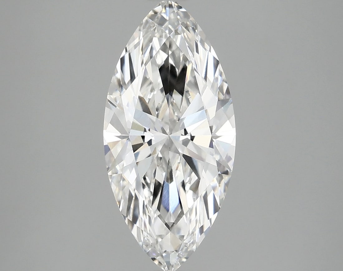 Loose Diamond - MARQUISE 2.42ct E VVS2: Loose Diamond - MARQUISE 2.42ct E VVS2 Source: This is a real non-mined Diamond that has been grown in a lab Shape: MARQUISE Carats: 2.42 Color: E Clarity: VVS2 Certification: IGI Condition: