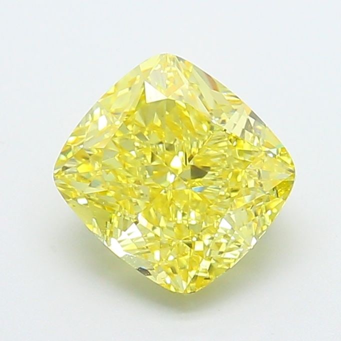 Loose Diamond - CUSHION MODIFIED 2.55ct Fancy Vivid Yellow VS2: Loose Diamond - CUSHION MODIFIED 2.55ct Fancy Vivid Yellow VS2 Source: This is a real non-mined Diamond that has been grown in a lab Shape: CUSHION MODIFIED Carats: 2.55 Color: Fancy Vivid Yellow