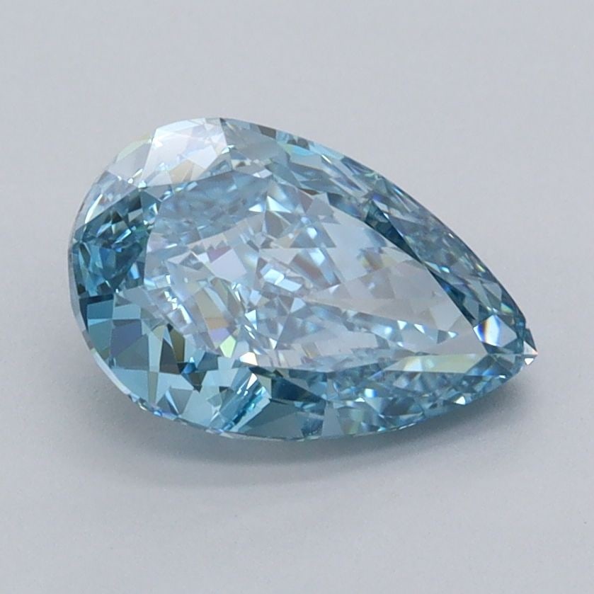 Loose Diamond - PEAR 1.53ct Fancy Vivid Blue VS1: Loose Diamond - PEAR 1.53ct Fancy Vivid Blue VS1 Source: This is a real non-mined Diamond that has been grown in a lab Shape: PEAR Carats: 1.53 Color: Fancy Vivid Blue Certification: IGI Video: Video