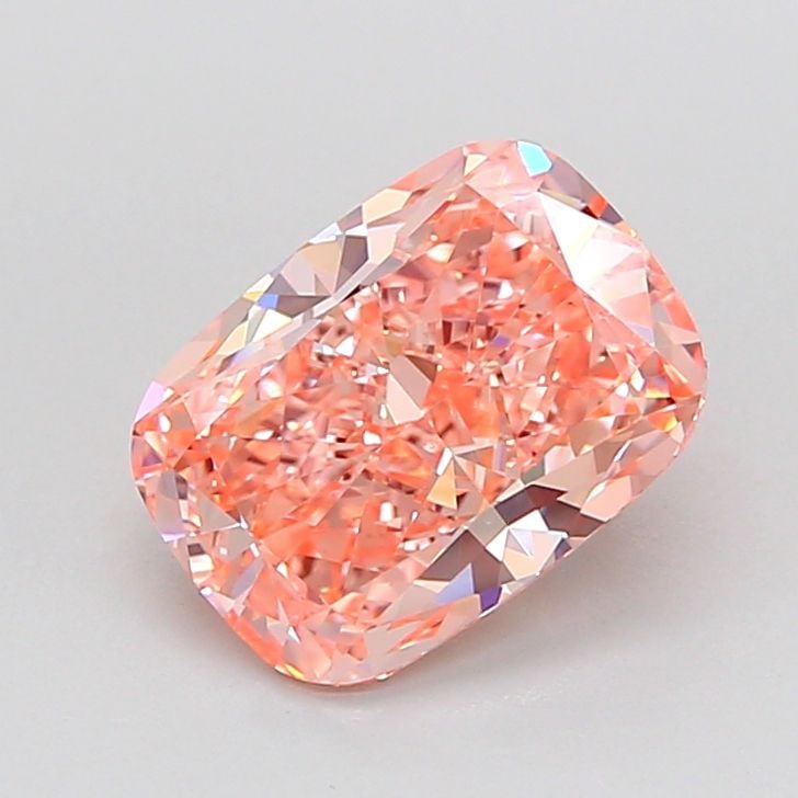 Loose Diamond - CUSHION MODIFIED 2.02ct Fancy Intense Pinkish Orange VS1: Loose Diamond - CUSHION MODIFIED 2.02ct Fancy Intense Pinkish Orange VS1 Source: This is a real non-mined Diamond that has been grown in a lab Shape: CUSHION MODIFIED Carats: 2.02 Color: Fancy