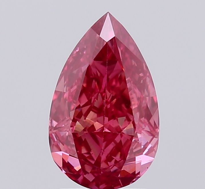 Loose Diamond - PEAR 2.12ct Fancy Vivid Pink VS1: Loose Diamond - PEAR 2.12ct Fancy Vivid Pink VS1 Source: This is a real non-mined Diamond that has been grown in a lab Shape: PEAR Carats: 2.12 Color: Fancy Vivid Pink Certification: IGI Video: