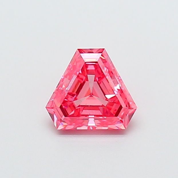Loose Diamond - TRIANGULAR 0.69ct Fancy Vivid Pink VS1: Loose Diamond - TRIANGULAR 0.69ct Fancy Vivid Pink VS1 Source: This is a real non-mined Diamond that has been grown in a lab Shape: TRIANGULAR Carats: 0.69 Color: Fancy Vivid Pink Certification: NONE