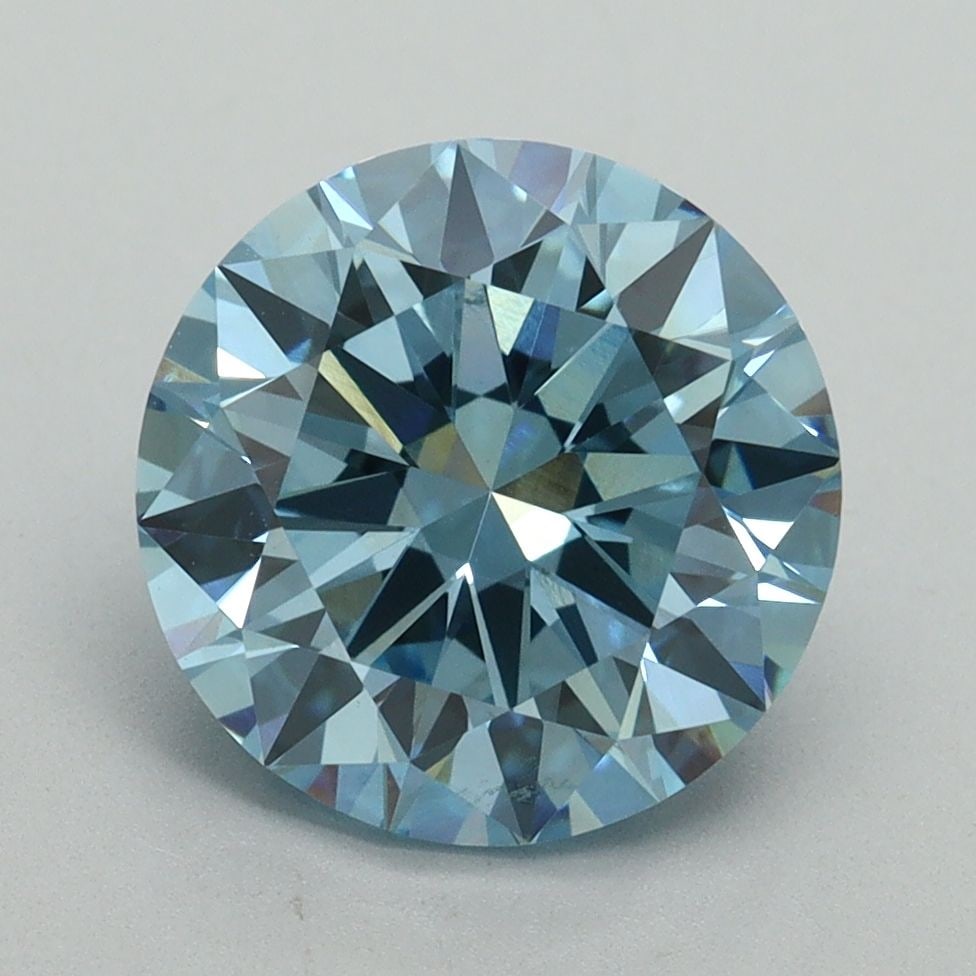 Loose Diamond - ROUND 3.22ct Fancy Vivid Blue VS1: Loose Diamond - ROUND 3.22ct Fancy Vivid Blue VS1 Source: This is a real non-mined Diamond that has been grown in a lab Shape: ROUND Carats: 3.22 Color: Fancy Vivid Blue Certification: IGI Video: