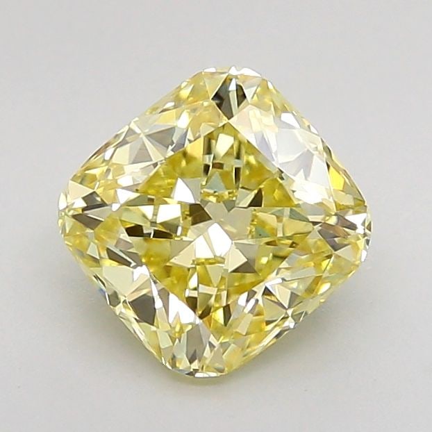 Loose Diamond - CUSHION MODIFIED 1.3ct Fancy Yellow VS1: Loose Diamond - CUSHION MODIFIED 1.3ct Fancy Yellow VS1 Source: This is a real non-mined Diamond that has been grown in a lab Shape: CUSHION MODIFIED Carats: 1.3 Color: Fancy Yellow Certification: