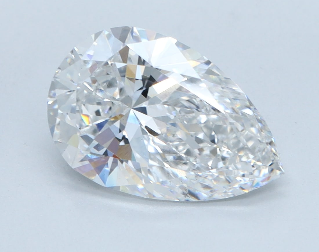 Loose Diamond - PEAR 2.6ct D VS2: Loose Diamond - PEAR 2.6ct D VS2 Source: This is a real non-mined Diamond that has been grown in a lab Shape: PEAR Carats: 2.6 Color: D Clarity: VS2 Certification: IGI Condition: Pre-Owned PLEASE