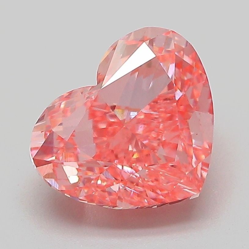 Loose Diamond - HEART 3.01ct Fancy Vivid Pink VS1: Loose Diamond - HEART 3.01ct Fancy Vivid Pink VS1 Source: This is a real non-mined Diamond that has been grown in a lab Shape: HEART Carats: 3.01 Color: Fancy Vivid Pink Certification: IGI Video: