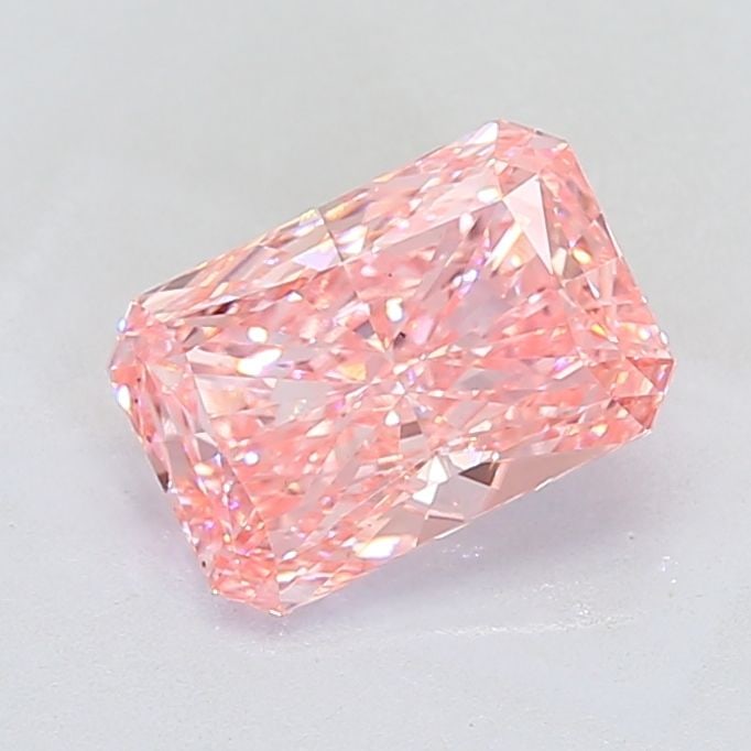 Loose Diamond - RADIANT 2.87ct Fancy Vivid Pink VS2: Loose Diamond - RADIANT 2.87ct Fancy Vivid Pink VS2 Source: This is a real non-mined Diamond that has been grown in a lab Shape: RADIANT Carats: 2.87 Color: Fancy Vivid Pink Certification: IGI Video: