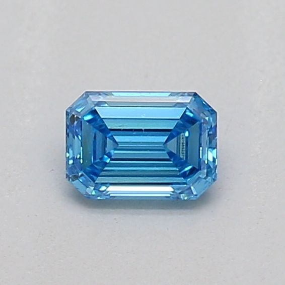 Loose Diamond - EMERALD 0.18ct Fancy Vivid Blue VS1: Loose Diamond - EMERALD 0.18ct Fancy Vivid Blue VS1 Source: This is a real non-mined Diamond that has been grown in a lab Shape: EMERALD Carats: 0.18 Color: Fancy Vivid Blue Certification: IGI PLEASE 