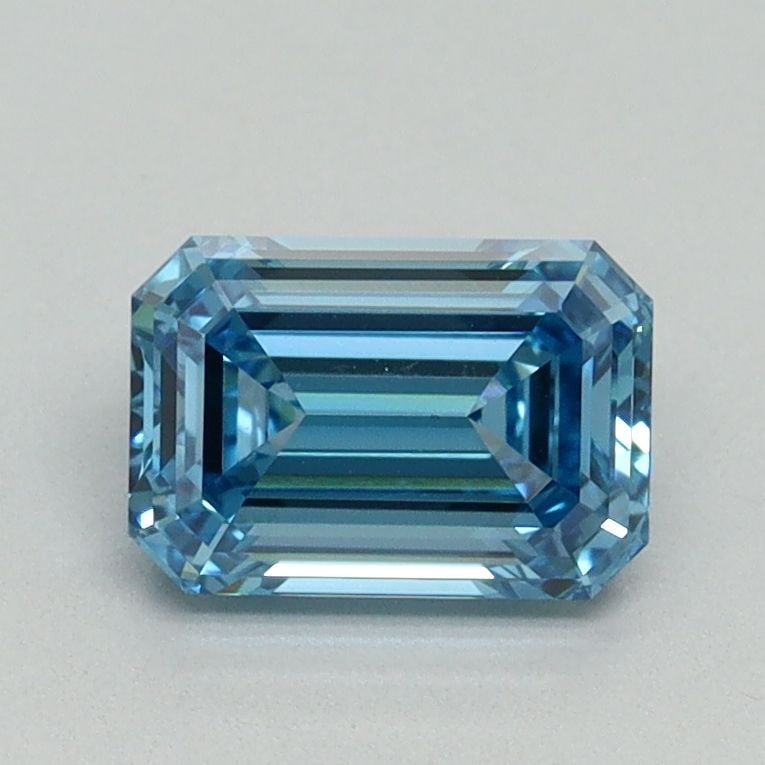 Loose Diamond - EMERALD 1.08ct Fancy Vivid Blue VS1: Loose Diamond - EMERALD 1.08ct Fancy Vivid Blue VS1 Source: This is a real non-mined Diamond that has been grown in a lab Shape: EMERALD Carats: 1.08 Color: Fancy Vivid Blue Certification: IGI Video:
