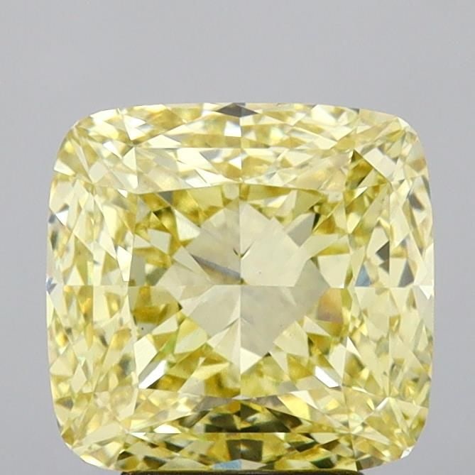 Loose Diamond - CUSHION MODIFIED 5.03ct Fancy Vivid Yellow VS2: Loose Diamond - CUSHION MODIFIED 5.03ct Fancy Vivid Yellow VS2 Source: This is a real non-mined Diamond that has been grown in a lab Shape: CUSHION MODIFIED Carats: 5.03 Color: Fancy Vivid Yellow