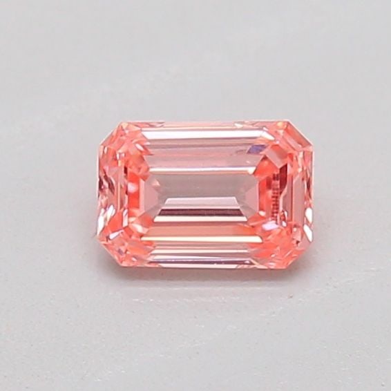 Loose Diamond - EMERALD 0.23ct Fancy Vivid Pink VS2: Loose Diamond - EMERALD 0.23ct Fancy Vivid Pink VS2 Source: This is a real non-mined Diamond that has been grown in a lab Shape: EMERALD Carats: 0.23 Color: Fancy Vivid Pink Certification: IGI PLEASE 