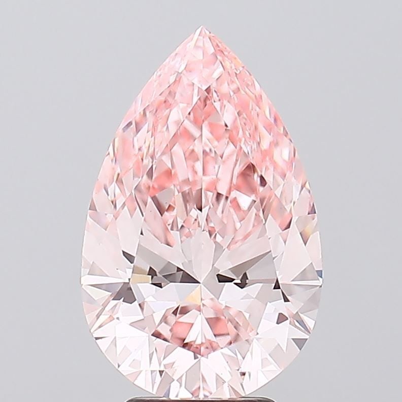 Loose Diamond - PEAR 4.56ct Fancy Vivid Pink VS1: Loose Diamond - PEAR 4.56ct Fancy Vivid Pink VS1 Source: This is a real non-mined Diamond that has been grown in a lab Shape: PEAR Carats: 4.56 Color: Fancy Vivid Pink Certification: IGI Video: