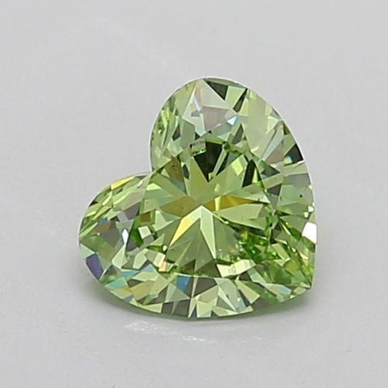 Loose Diamond - HEART 0.93ct Fancy Vivid Green VS2: Loose Diamond - HEART 0.93ct Fancy Vivid Green VS2 Source: This is a real non-mined Diamond that has been grown in a lab Shape: HEART Carats: 0.93 Color: Fancy Vivid Green Certification: IGI Video: