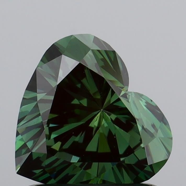 Loose Diamond - HEART 1.0ct Fancy Deep Green VS2: Loose Diamond - HEART 1.0ct Fancy Deep Green VS2 Source: This is a real non-mined Diamond that has been grown in a lab Shape: HEART Carats: 1.0 Color: Fancy Deep Green Certification: IGI Video: