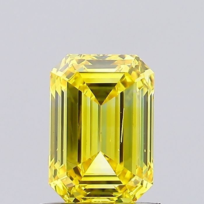 Loose Diamond - EMERALD 1.0ct Fancy Intense Yellow SI2: Loose Diamond - EMERALD 1.0ct Fancy Intense Yellow SI2 Source: This is a real non-mined Diamond that has been grown in a lab Shape: EMERALD Carats: 1.0 Color: Fancy Intense Yellow Certification: IGI