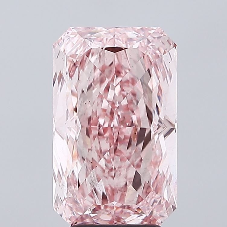 Loose Diamond - RADIANT 5.04ct Fancy Vivid Pink VS2: Loose Diamond - RADIANT 5.04ct Fancy Vivid Pink VS2 Source: This is a real non-mined Diamond that has been grown in a lab Shape: RADIANT Carats: 5.04 Color: Fancy Vivid Pink Certification: IGI Video: