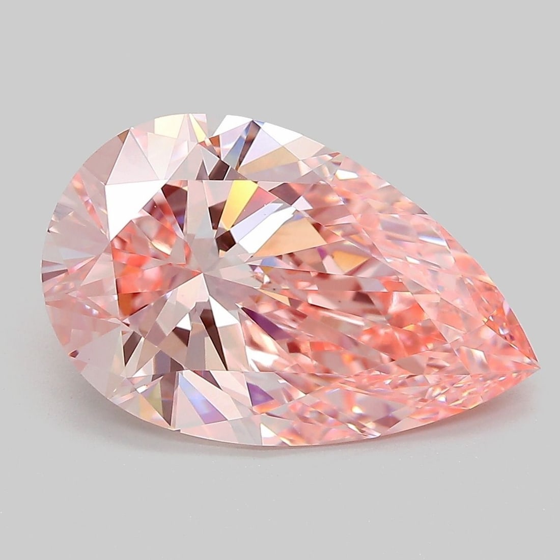 Loose Diamond - PEAR 6.07ct Fancy Vivid Pink VS1: Loose Diamond - PEAR 6.07ct Fancy Vivid Pink VS1 Source: This is a real non-mined Diamond that has been grown in a lab Shape: PEAR Carats: 6.07 Color: Fancy Vivid Pink Certification: IGI Video: Video