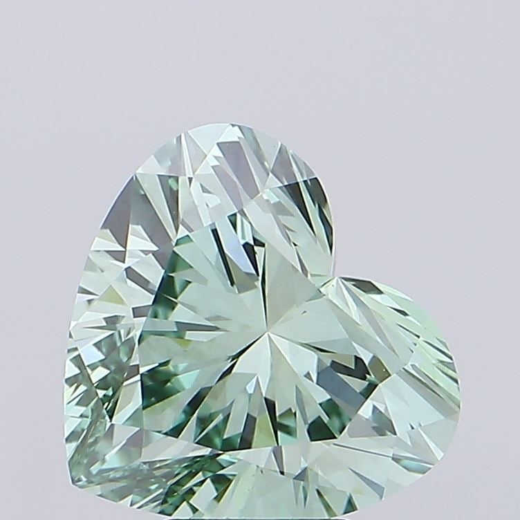 Loose Diamond - HEART 5.59ct Fancy Vivid Green VVS2: Loose Diamond - HEART 5.59ct Fancy Vivid Green VVS2 Source: This is a real non-mined Diamond that has been grown in a lab Shape: HEART Carats: 5.59 Color: Fancy Vivid Green Certification: IGI Video: