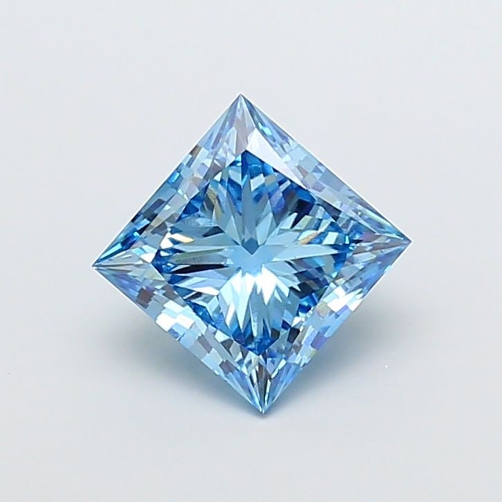 Loose Diamond - PRINCESS 3.98ct Fancy Vivid Blue VS1: Loose Diamond - PRINCESS 3.98ct Fancy Vivid Blue VS1 Source: This is a real non-mined Diamond that has been grown in a lab Shape: PRINCESS Carats: 3.98 Color: Fancy Vivid Blue Certification: IGI