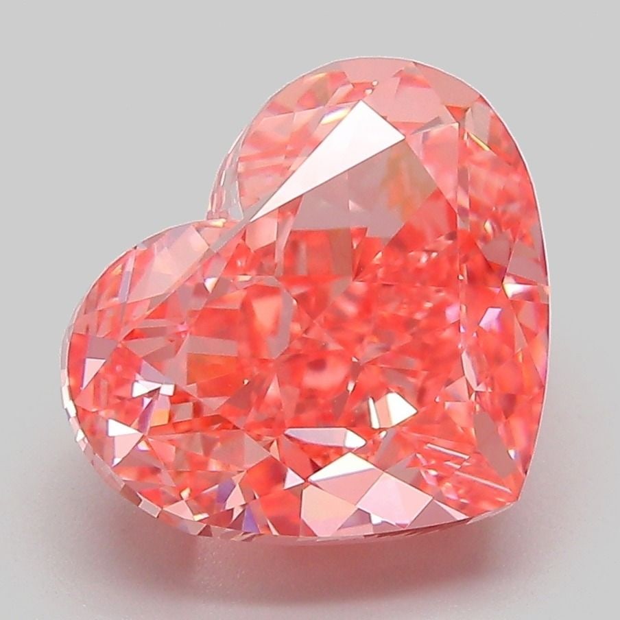 Loose Diamond - HEART 5.28ct Fancy Vivid Pink VVS2: Loose Diamond - HEART 5.28ct Fancy Vivid Pink VVS2 Source: This is a real non-mined Diamond that has been grown in a lab Shape: HEART Carats: 5.28 Color: Fancy Vivid Pink Certification: IGI Video: