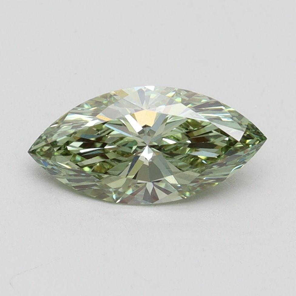 Loose Diamond - MARQUISE 1.03ct Fancy Intense Green VS1: Loose Diamond - MARQUISE 1.03ct Fancy Intense Green VS1 Source: This is a real non-mined Diamond that has been grown in a lab Shape: MARQUISE Carats: 1.03 Color: Fancy Intense Green Certification: