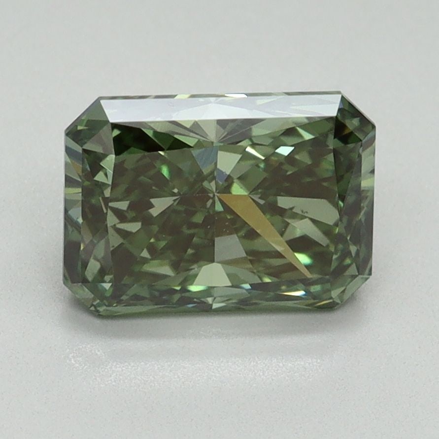 Loose Diamond - RADIANT 2.11ct Fancy Vivid Green VS1: Loose Diamond - RADIANT 2.11ct Fancy Vivid Green VS1 Source: This is a real non-mined Diamond that has been grown in a lab Shape: RADIANT Carats: 2.11 Color: Fancy Vivid Green Certification: IGI