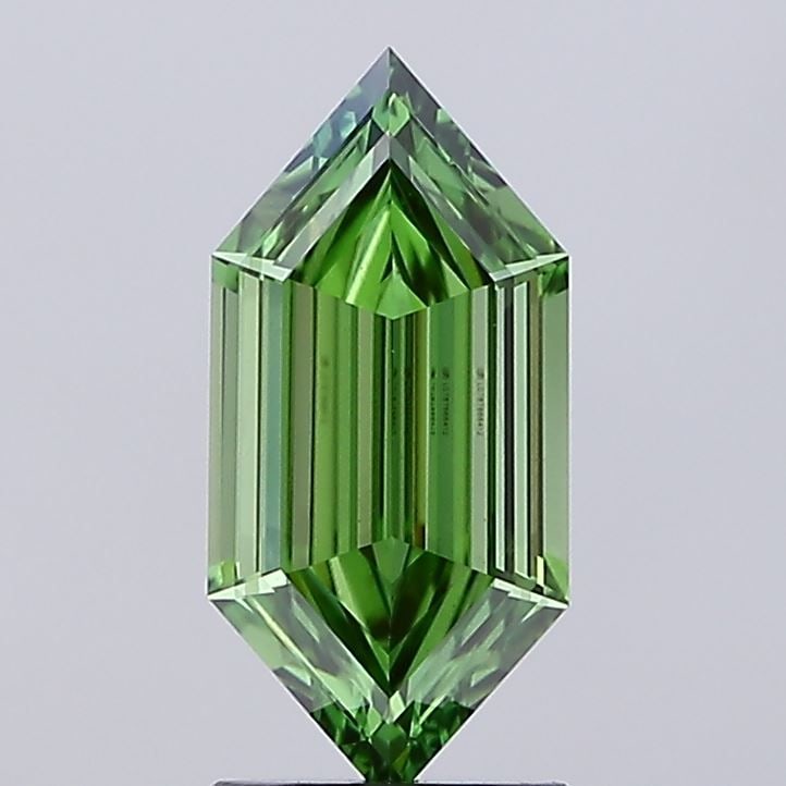 Loose Diamond - HEXAGONAL 1.57ct Fancy Vivid Green VS1 (1 of 1)