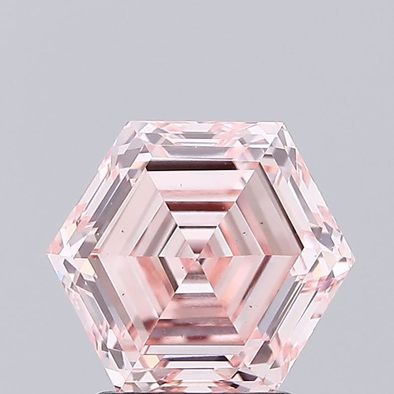 Loose Diamond - HEXAGONAL 2.51ct Fancy Intense Pink VS2: Loose Diamond - HEXAGONAL 2.51ct Fancy Intense Pink VS2 Source: This is a real non-mined Diamond that has been grown in a lab Shape: HEXAGONAL Carats: 2.51 Color: Fancy Intense Pink Certification: