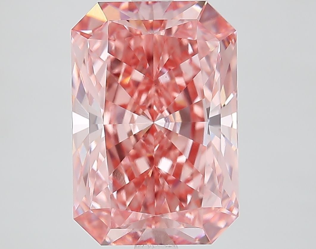 Loose Diamond - RADIANT 5.03ct Fancy Vivid Pink VS1: Loose Diamond - RADIANT 5.03ct Fancy Vivid Pink VS1 Source: This is a real non-mined Diamond that has been grown in a lab Shape: RADIANT Carats: 5.03 Color: Fancy Vivid Pink Certification: IGI Video: