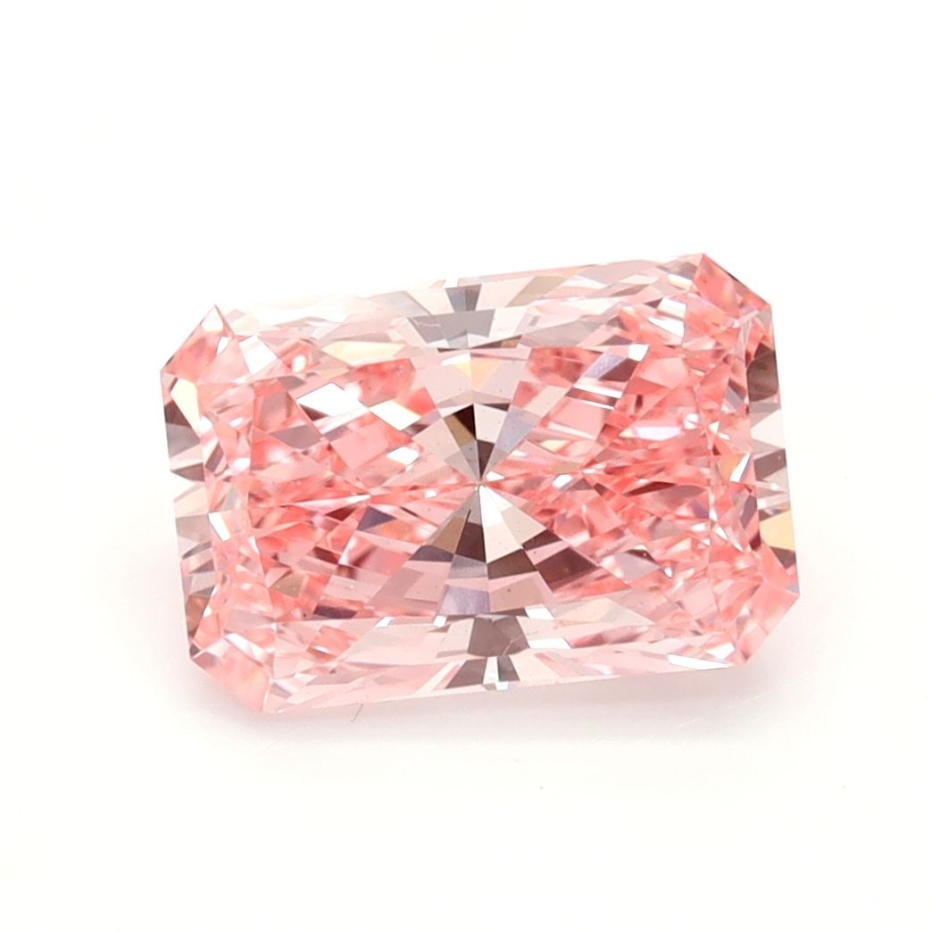 Loose Diamond - RADIANT 2.03ct Fancy Vivid Pink VS1: Loose Diamond - RADIANT 2.03ct Fancy Vivid Pink VS1 Source: This is a real non-mined Diamond that has been grown in a lab Shape: RADIANT Carats: 2.03 Color: Fancy Vivid Pink Certification: IGI Video: