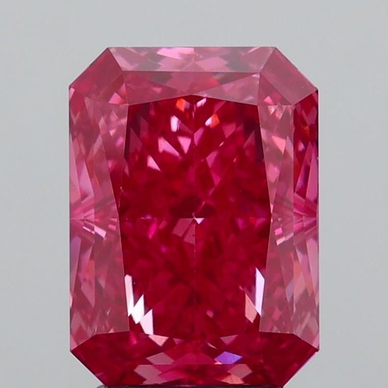 Loose Diamond - RADIANT 4.13ct Fancy Vivid Pink VS1: Loose Diamond - RADIANT 4.13ct Fancy Vivid Pink VS1 Source: This is a real non-mined Diamond that has been grown in a lab Shape: RADIANT Carats: 4.13 Color: Fancy Vivid Pink Certification: IGI Video: