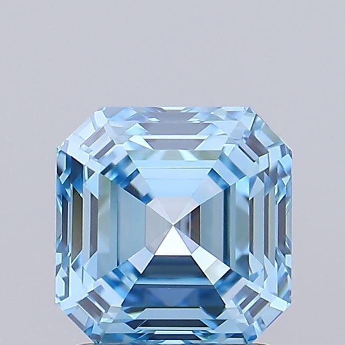 Loose Diamond - ASSCHER 1.52ct Fancy Vivid Blue VVS2: Loose Diamond - ASSCHER 1.52ct Fancy Vivid Blue VVS2 Source: This is a real non-mined Diamond that has been grown in a lab Shape: ASSCHER Carats: 1.52 Color: Fancy Vivid Blue Certification: IGI