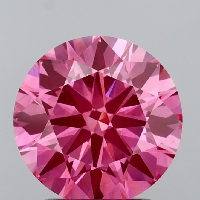 Ideal Loose Diamond - ROUND 2.0ct Fancy Vivid Pink VS1: Ideal Loose Diamond - ROUND 2.0ct Fancy Vivid Pink VS1 Source: This is a real non-mined Diamond that has been grown in a lab Shape: ROUND Carats: 2.0 Color: Fancy Vivid Pink Certification: IGI Video: