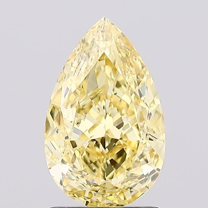 Loose Diamond - PEAR 1.59ct Fancy Intense Yellow VS2: Loose Diamond - PEAR 1.59ct Fancy Intense Yellow VS2 Source: This is a real non-mined Diamond that has been grown in a lab Shape: PEAR Carats: 1.59 Color: Fancy Intense Yellow Certification: IGI