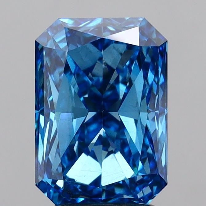 Loose Diamond - RADIANT 3.0ct Fancy Vivid Blue VS2: Loose Diamond - RADIANT 3.0ct Fancy Vivid Blue VS2 Source: This is a real non-mined Diamond that has been grown in a lab Shape: RADIANT Carats: 3.0 Color: Fancy Vivid Blue Certification: IGI Video: