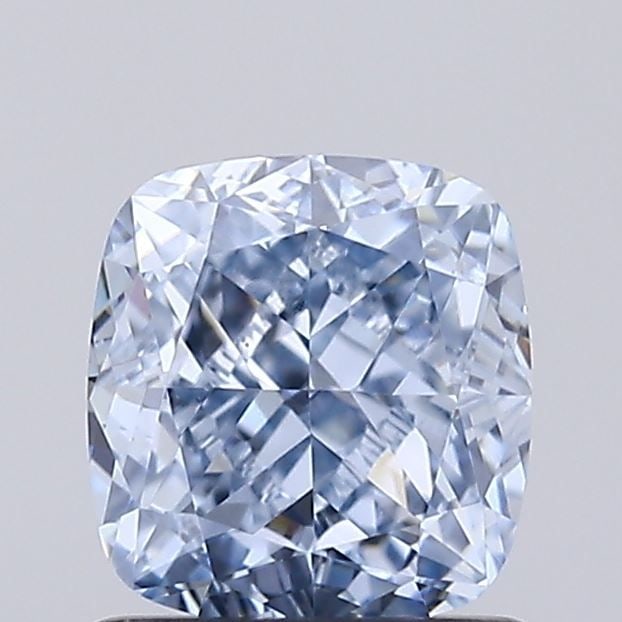 Loose Diamond - CUSHION MODIFIED 1.18ct Fancy Blue VS1: Loose Diamond - CUSHION MODIFIED 1.18ct Fancy Blue VS1 Source: This is a real non-mined Diamond that has been grown in a lab Shape: CUSHION MODIFIED Carats: 1.18 Color: Fancy Blue Certification: IGI