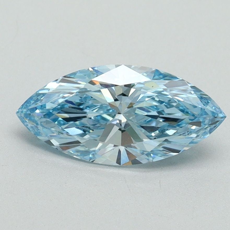 Loose Diamond - MARQUISE 1.02ct Fancy Vivid Blue VS1: Loose Diamond - MARQUISE 1.02ct Fancy Vivid Blue VS1 Source: This is a real non-mined Diamond that has been grown in a lab Shape: MARQUISE Carats: 1.02 Color: Fancy Vivid Blue Certification: IGI Video