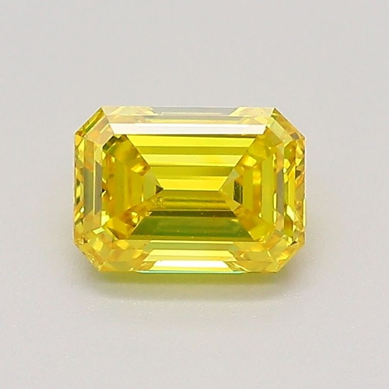 Loose Diamond - EMERALD 0.9ct Fancy Vivid Yellow SI1: Loose Diamond - EMERALD 0.9ct Fancy Vivid Yellow SI1 Source: This is a real non-mined Diamond that has been grown in a lab Shape: EMERALD Carats: 0.9 Color: Fancy Vivid Yellow Certification: IGI