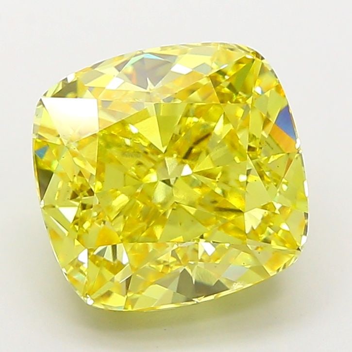 Loose Diamond - CUSHION MODIFIED 8.0ct Fancy Vivid Yellow VS2: Loose Diamond - CUSHION MODIFIED 8.0ct Fancy Vivid Yellow VS2 Source: This is a real non-mined Diamond that has been grown in a lab Shape: CUSHION MODIFIED Carats: 8.0 Color: Fancy Vivid Yellow