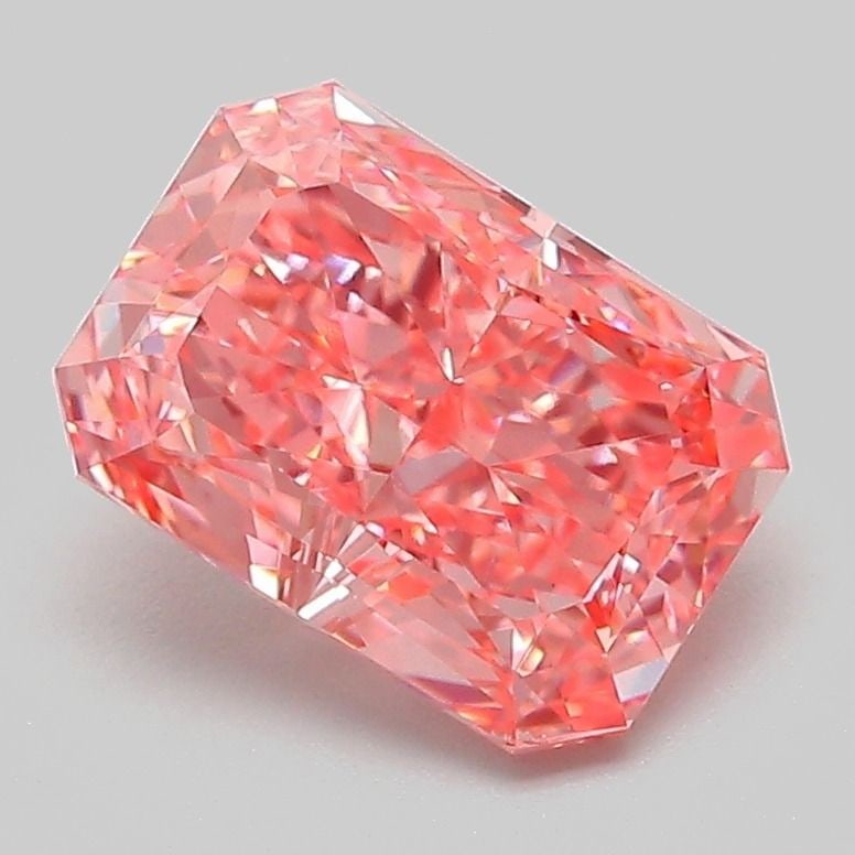 Loose Diamond - RADIANT 2.06ct Fancy Vivid Pink VS2: Loose Diamond - RADIANT 2.06ct Fancy Vivid Pink VS2 Source: This is a real non-mined Diamond that has been grown in a lab Shape: RADIANT Carats: 2.06 Color: Fancy Vivid Pink Certification: IGI Video: