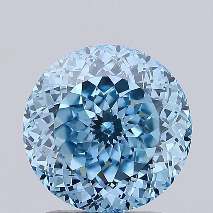 Loose Diamond - ROUND 2.52ct Fancy Vivid Blue VS1: Loose Diamond - ROUND 2.52ct Fancy Vivid Blue VS1 Source: This is a real non-mined Diamond that has been grown in a lab Shape: ROUND Carats: 2.52 Color: Fancy Vivid Blue Certification: IGI Video: