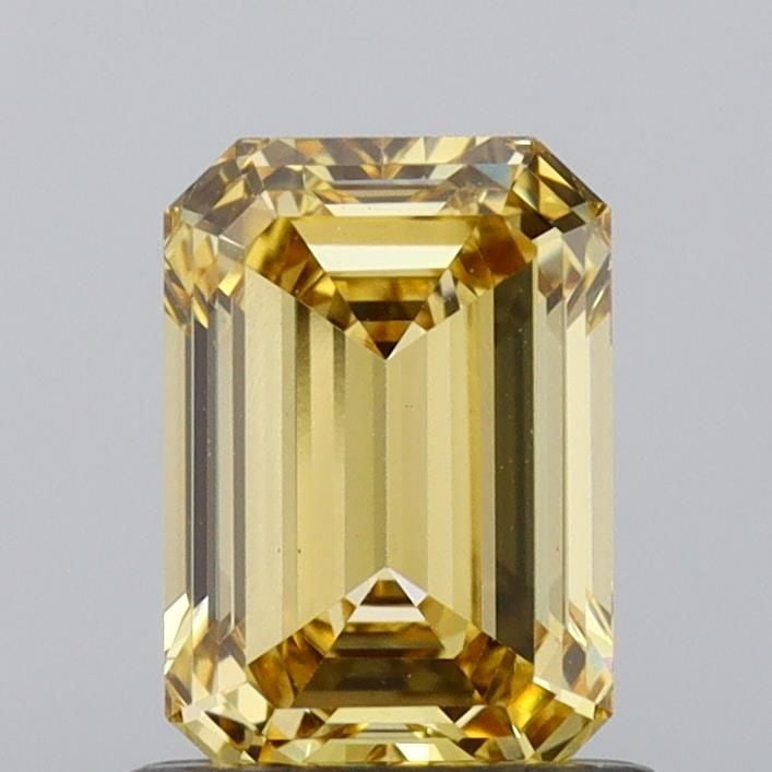 Loose Diamond - EMERALD 1.03ct Fancy Vivid Yellow VS1: Loose Diamond - EMERALD 1.03ct Fancy Vivid Yellow VS1 Source: This is a real non-mined Diamond that has been grown in a lab Shape: EMERALD Carats: 1.03 Color: Fancy Vivid Yellow Certification: NONE Vi