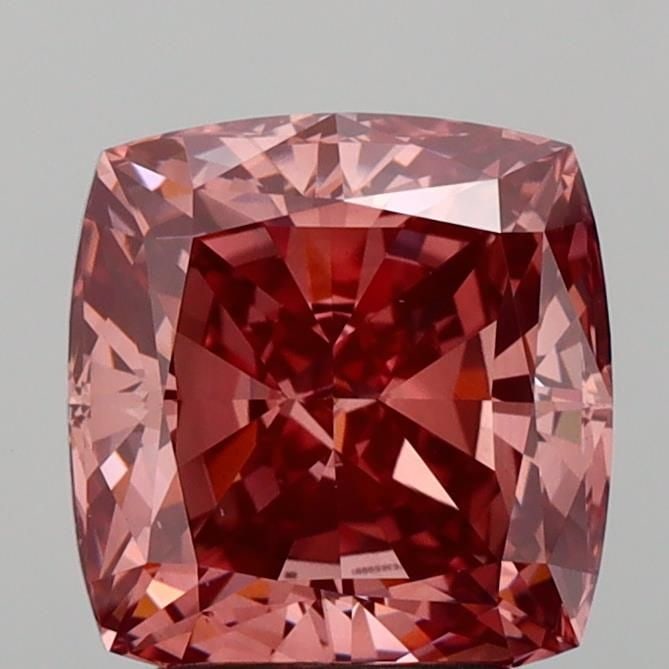 Loose Diamond - CUSHION MODIFIED 3.12ct Fancy Vivid Brownish Pink VS1: Loose Diamond - CUSHION MODIFIED 3.12ct Fancy Vivid Brownish Pink VS1 Source: This is a real non-mined Diamond that has been grown in a lab Shape: CUSHION MODIFIED Carats: 3.12 Color: Fancy Vivid