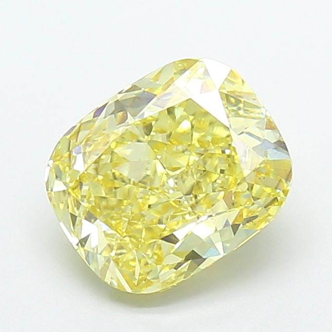 Loose Diamond - CUSHION MODIFIED 3.22ct Fancy Yellow VS2: Loose Diamond - CUSHION MODIFIED 3.22ct Fancy Yellow VS2 Source: This is a real non-mined Diamond that has been grown in a lab Shape: CUSHION MODIFIED Carats: 3.22 Color: Fancy Yellow Certification: I